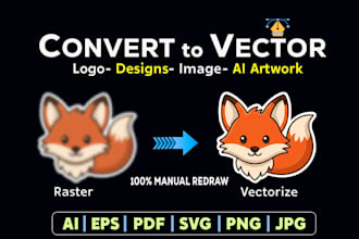 vectorize image, vector tracing, convert logo and ai artwork to vector