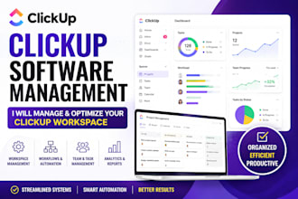 manage and optimize clickup for software management and workspace