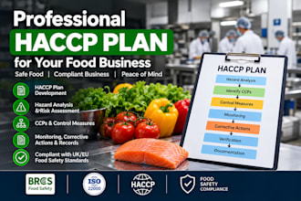 create a professional haccp plan for your food business