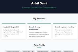 do ecommerce product listing and store management