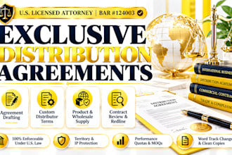 prepare customized exclusive distributor contracts