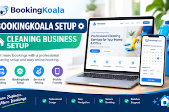 setup bookingkoala and build a cleaning business website