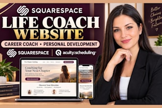 design squarespace life coach and career coach website for personal development