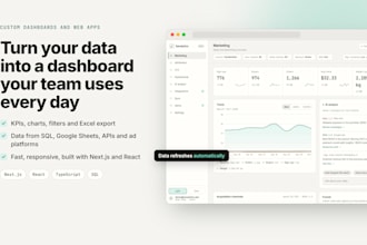 build a custom analytics dashboard web app with nextjs and react