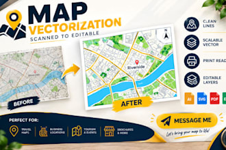 convert your maps and location artwork to scalable vector files for print use
