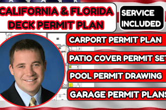 draw deck patio carport pool garage outdoor residential permit plan in ca and fl