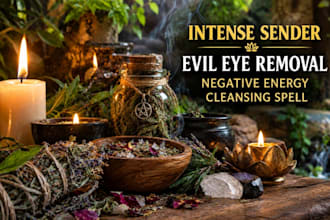 cast an intense back to sender, evil eye removal negative energy cleansing spell