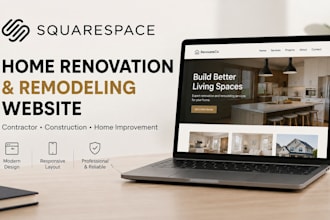 build squarespace home renovation website remodeling contractor services website