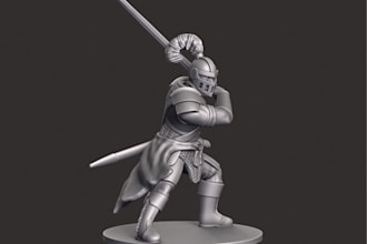 turn ai art,2d to realistic 3d statue,figurine,action figure for 3d printing,stl