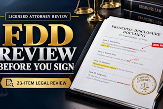 review your franchise disclosure document fdd as licensed attorney