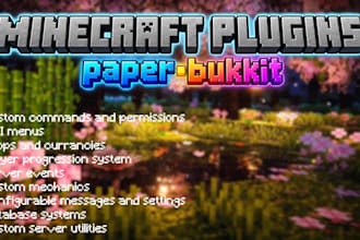 create a custom minecraft plugin for paper and spigot