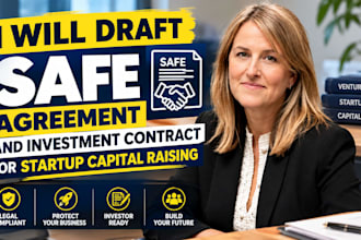 draft safe agreement and investment contract for startup capital raising