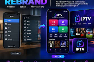 do professional rebrand iptv app
