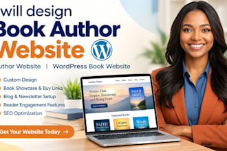 design book author website, author website, wordpress book website