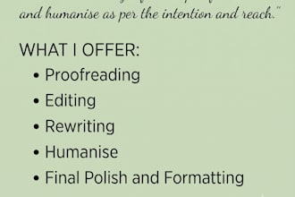 edit and humanise ai content as per objective