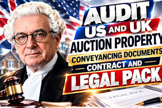 audit US and UK auction property conveyancing documents contract and legal packs