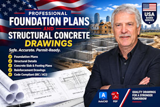 draft foundation plans and structural concrete drawings