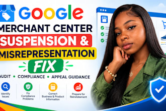 fix google merchant center suspension and misrepresentation issues