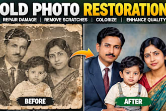 restore old damaged photos and colorize images