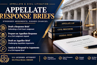 expertly analyze and respond to arguments in a complex civil appeal brief