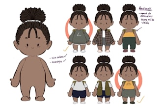 create custom plush toy reference sheet animal stuffed design and tech pack