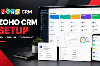 setup zoho crm, crm customization, pipline and dashboard