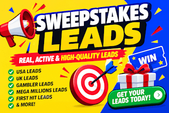 give hot first hit sweeps leads, USA ederly leads, and mega million leads