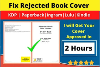 resize, format, modify, fix rejected book cover for amazon KDP, ingram spar lulu