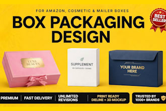 design box packaging, amazon and mailer box design