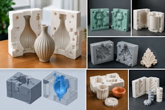 design custom 3d printable plaster molds for ceramic, plastic, clay slip casting
