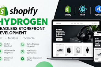 develop a custom shopify hydrogen headless storefront