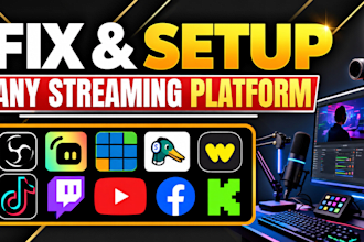 setup or fix obs studio streamlabs and vmix for twitch youtube kick tiktok
