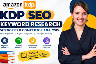 do amazon KDP keyword research, categories and book SEO optimization