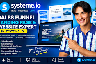 build systeme io sales funnel systeme io landing page systeme io website experts