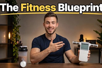 design health and fitness youtube thumbnail with your text