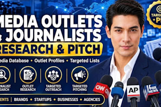 research media outlets and journalists for targeted press pitching
