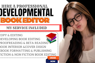 be developmental editor of romantic, suspense, thriller, crime, mystery novel