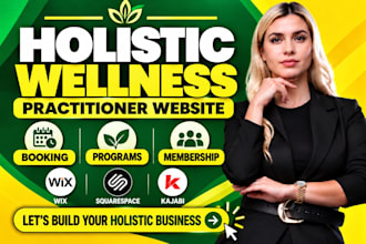 build wix holistic wellness practitioner website, booking, programs, membership