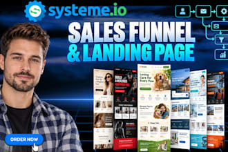 build systeme io sales funne,l systeme io landing page website funnelish samcart