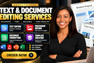 modify texts, photoshop editing and text edits in documents