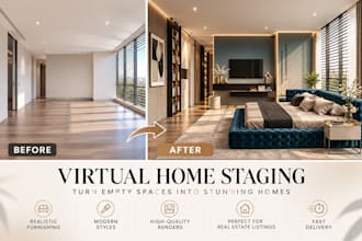 create virtual home staging , real estate virtual staging