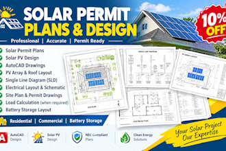 design solar permit plans solar pv design single line diagram autocad
