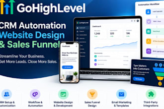 setup gohighlevel CRM automation ghl website design ghl sales funnel expert