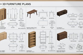 create 2d 3d furniture plans for wardrobes tables cabinets and woodwork