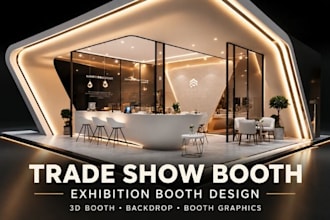 custom trade show booth, exhibition stand, backdrop banner booth wall tradeshow