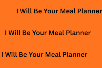 be your meal planner