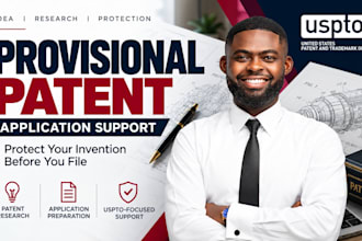prepare your provisional patent application and uspto drawings