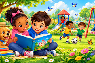 design children book illustration and cover story book illustration