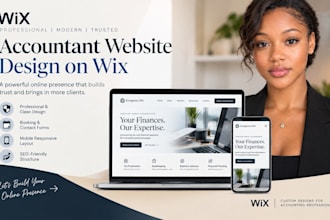 design wix website for accountants bookkeeper tax website design finance website