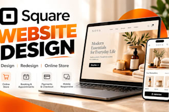 design or redesign a professional square website and online store